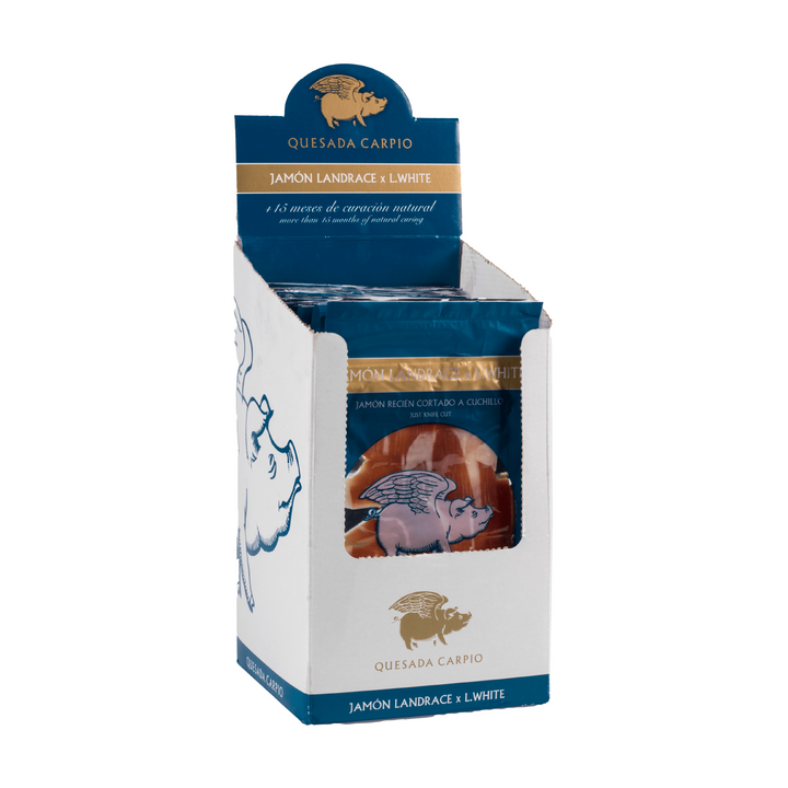 Pack de 20 Sobres de 50 g (1 kg) Jamón Curado Loncheado a Cuchillo – Quesada Carpio