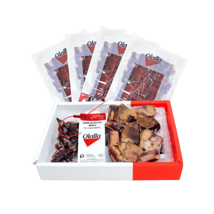 Caja de Jamón de Bellota Ibérico 75% Raza Ibérica Loncheado | Olalla