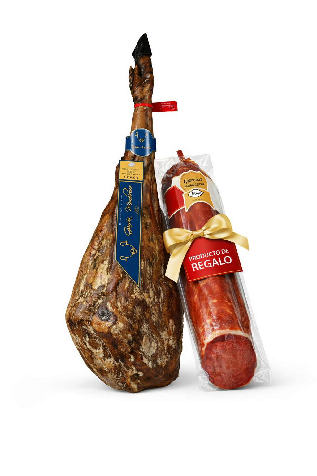 Jamon de bellota Iberico 50% Raza ibérica + 1/2 Lomo de Bellota con Pimentón de Regalo | García Mimbrero