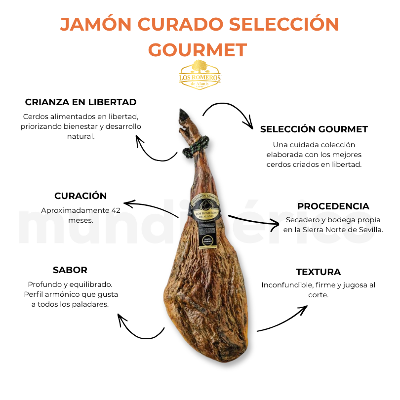 Jamón Curado Selección Gourmet | Los Romeros de Alanís