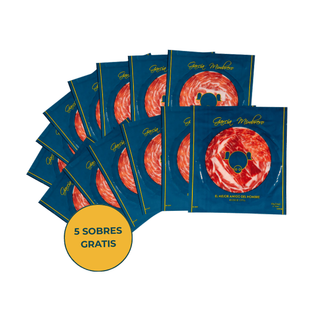 Pack de 13x8 Sobres de Jamón de Cebo de Campo 50% Raza Ibérica | García Mimbrero