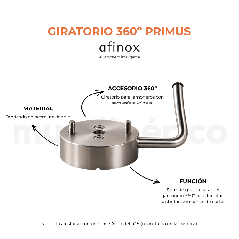 Giratorio 360º Primus | Jamoneros Afinox
