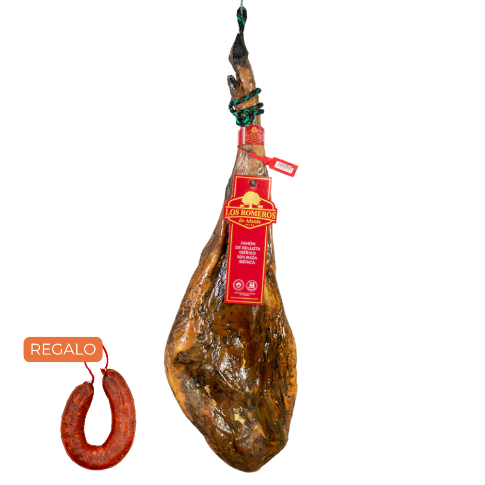 Jamón de Bellota Ibérico 50% raza ibérica | Los Romeros de Alanís