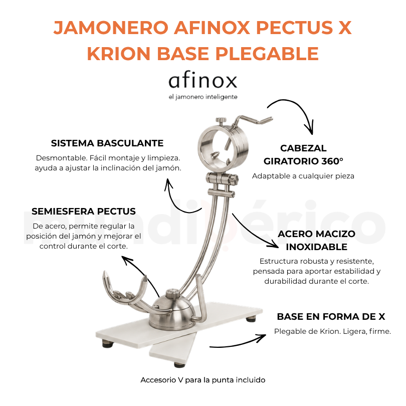 Jamonero Afinox PECTUS X KRION base plegable