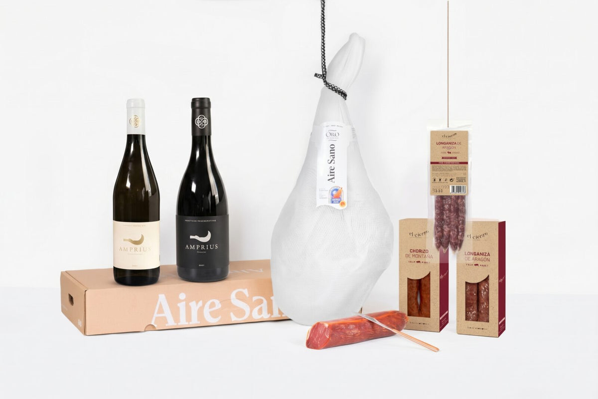 Cesta Premium Jamón Oro Blanco 100% Natural