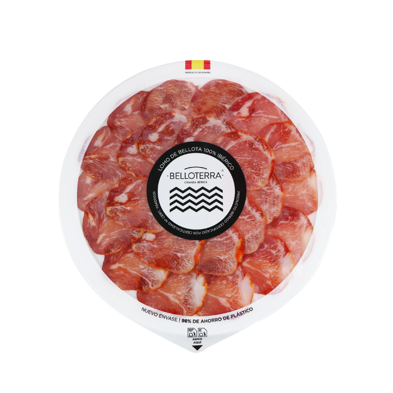 Pack Bellota 5 loncheados (Jamón 100% Ibérico D.O. , Paleta, Lomo, Salchichón y Chorizo) | Belloterra