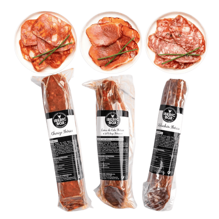 Pack "Trío Ibérico" Lomo Ibérico + Chorizo Ibérico + Salchichón Ibérico 1,8 kg | Iberic Box