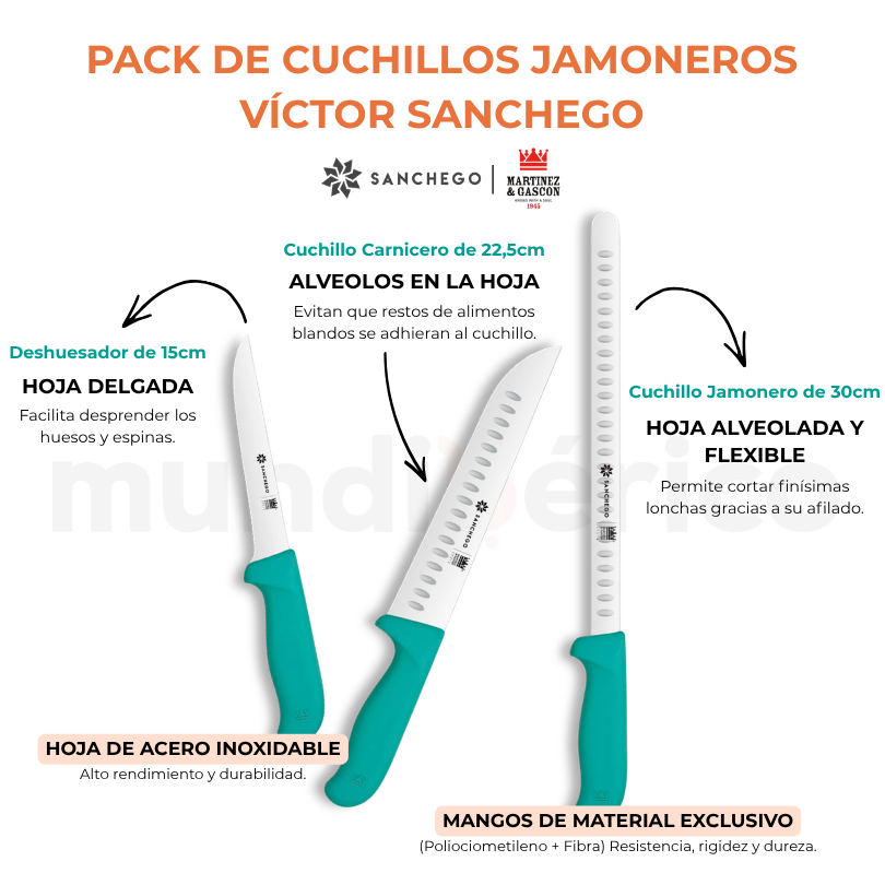 Pack de Cuchillos Jamoneros Víctor Sanchego | Martinez y Gascón