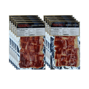 Pack sobres jamón cebo de campo 50% raza ibérica loncheado a cuchillo Tesoro de Sierra Onuba | Anselmo Benito/Montebugo