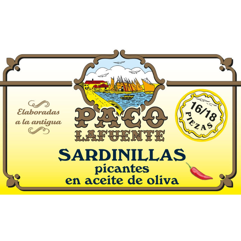 Sardinillas Picantes en Aceite de Oliva 16/18 piezas