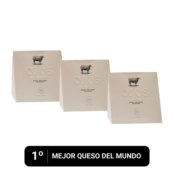 Pack 3 Cuñas Queso Manchego Platinum 18 Meses – Ojos del Guadiana