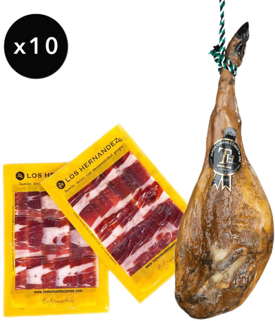 Pack 10 Sobres 100g Jamón Etiqueta Oro | Los Hernández