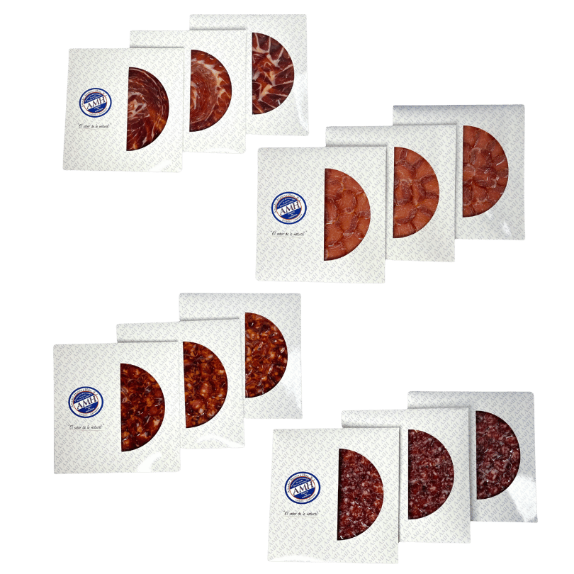 Estuche surtido especial bellota 100% ibérico – 12 platos | Ibericos AMH/Amador Martín