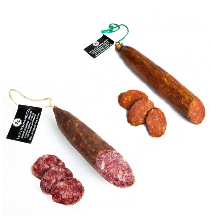 Pack Salchichón y Chorizo Ibérico Etiqueta Oro – Los Hernández