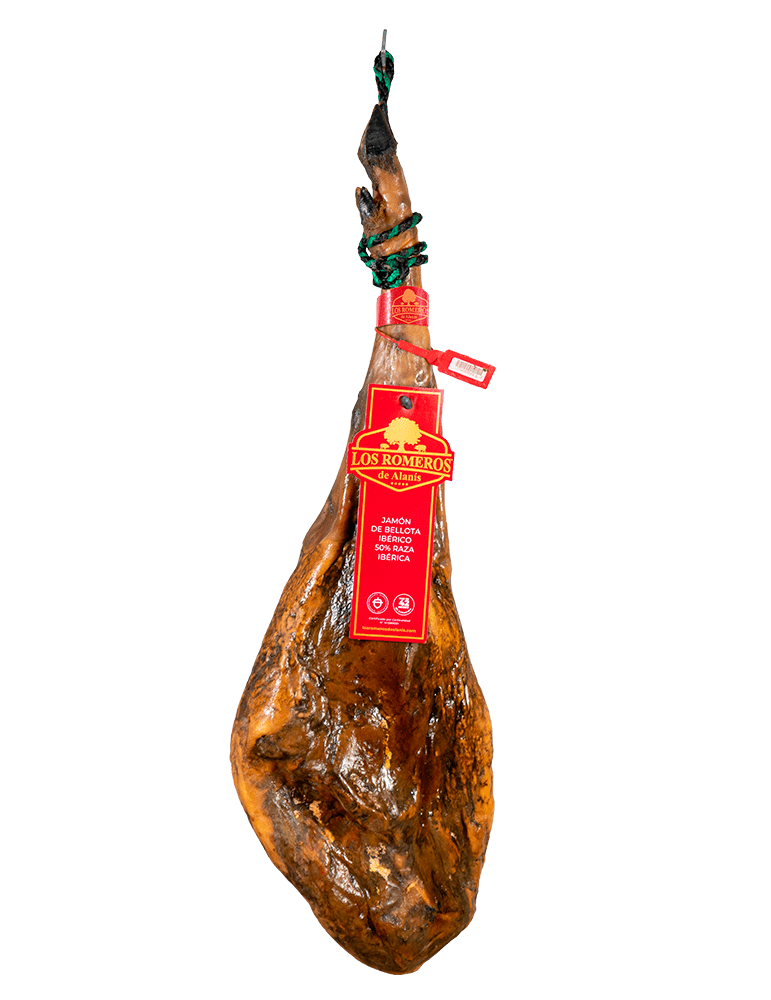Jamón de Bellota Ibérico 50% raza ibérica | Los Romeros de Alanís