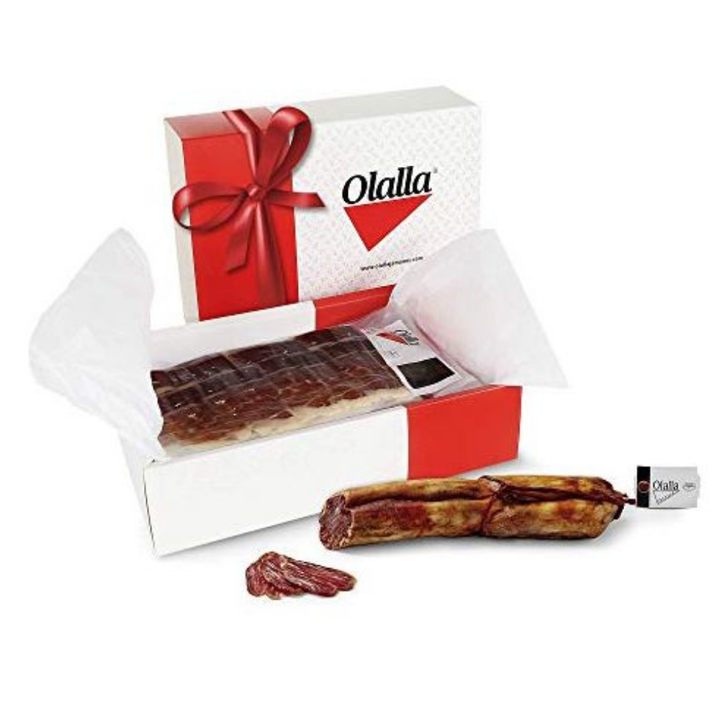 Caja Jamón de Bellota 100% Ibérico Loncheado + 1/2 Lomo de Bellota 100% Ibérico | Olalla