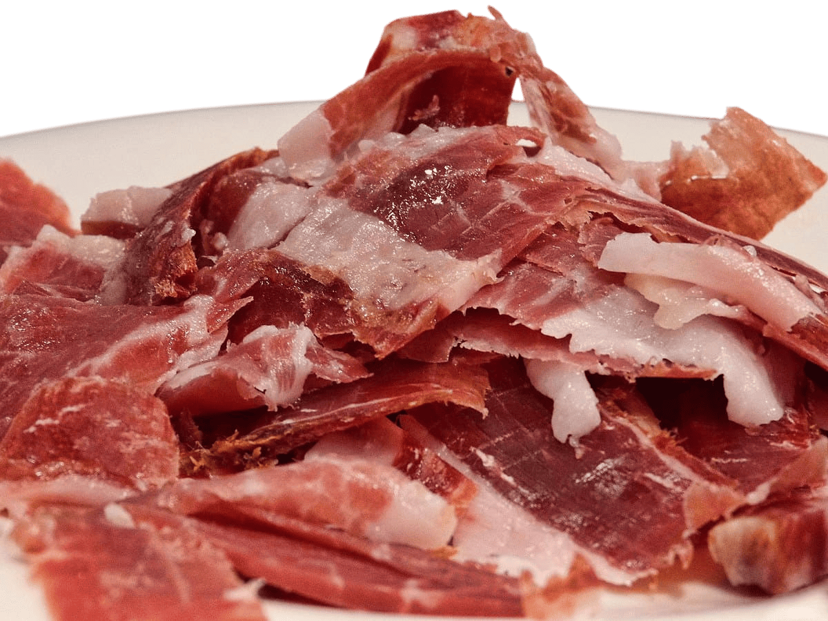20 sobre jamón puro bellota 100% raza ibérica loncheado a cuchillo | Anselmo Benito/Montebugo