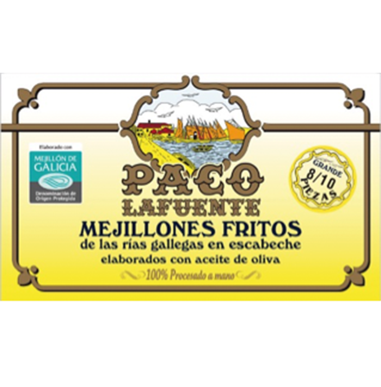 Mejillones Fritos en Escabeche de las Rías Gallegas 12/14 piezas