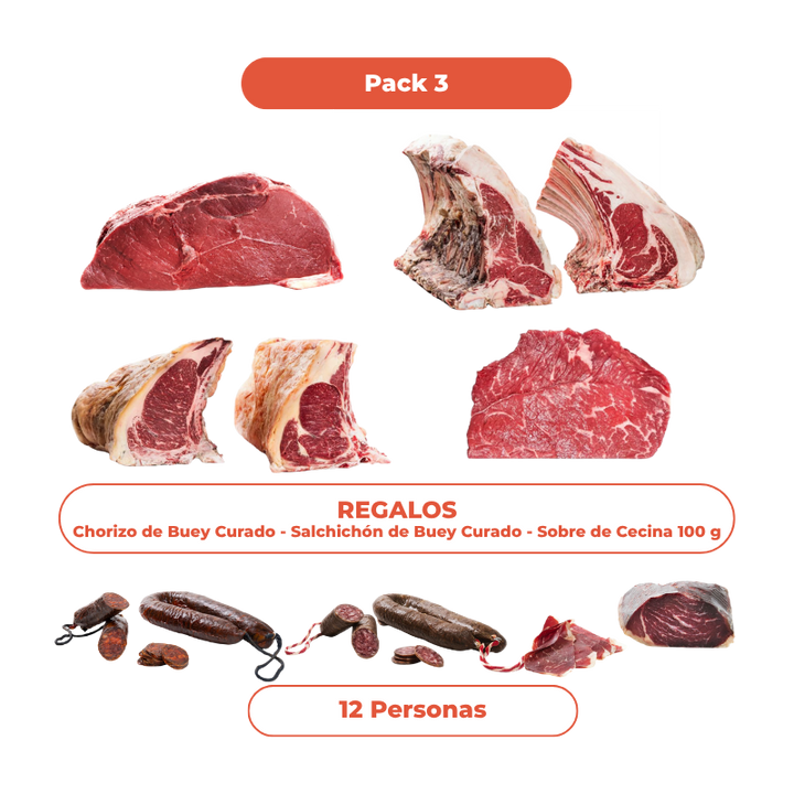 Pack 3 de Carnes para más de 12 Personas