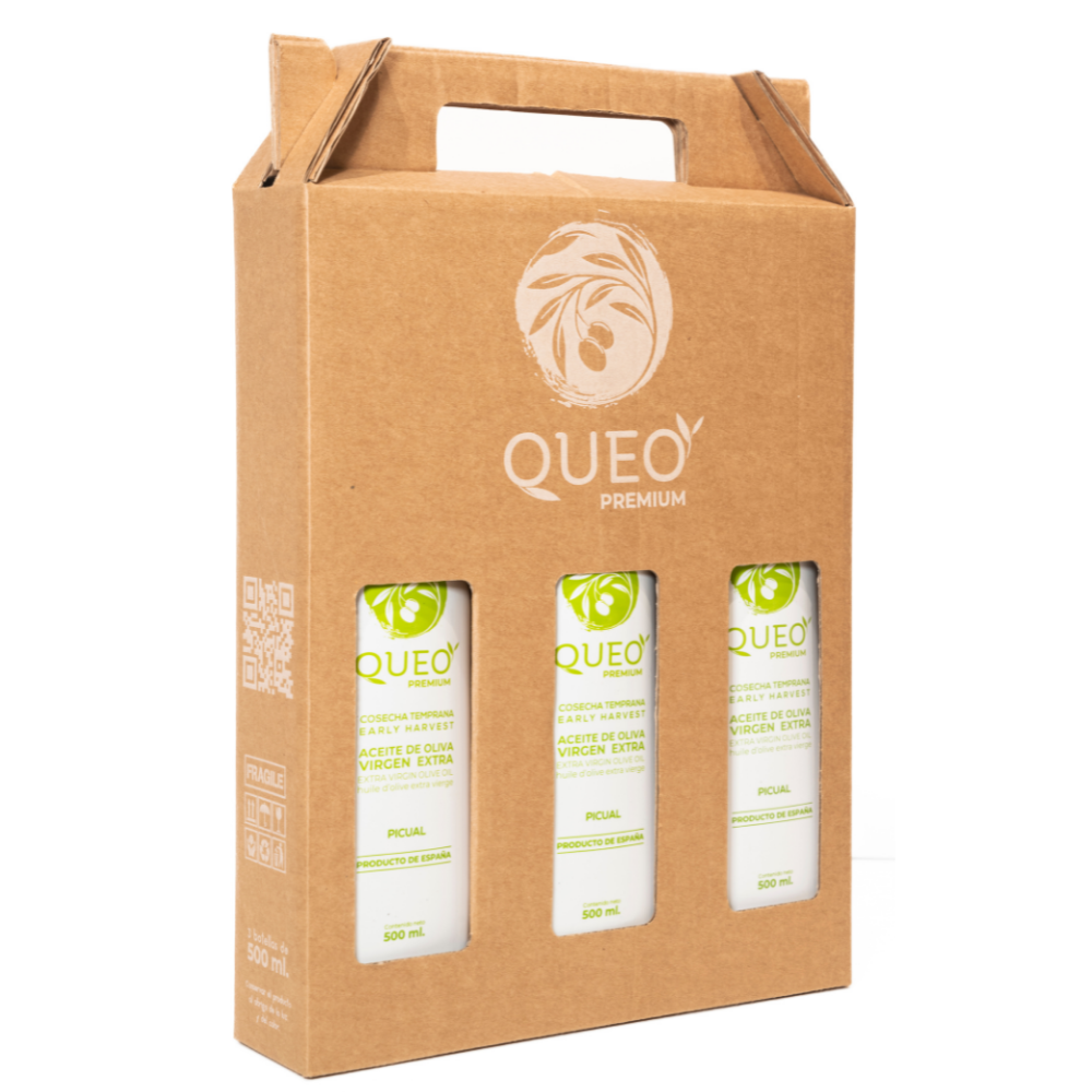 Pack Regalo Monovarietal – 3 Botellas de 500ml | Aceites Queo Porcuna