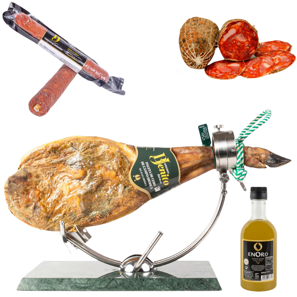 Lote paleta embutidos y aceite 500ml | Anselmo Benito