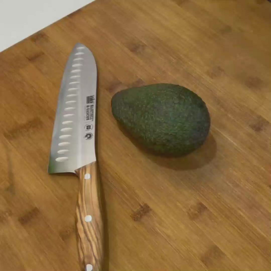 Cargar vídeo: Pack Cuchillos de cocinero Serie Mónaco Olivo | Martínez y Gascón