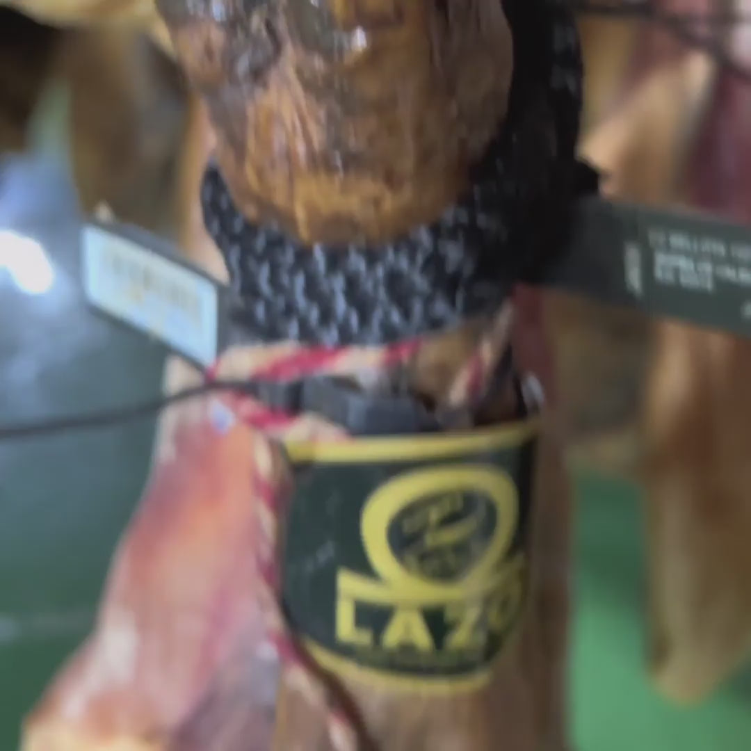 Cargar vídeo: Jamón de Bellota 100% Ibérico D.O.P. Jabugo Natural 100%