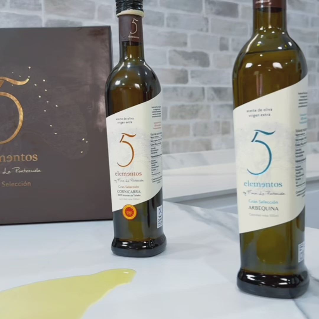 Cargar vídeo: AOVE 5 Elementos Gran Selección 5x500ml | La Pontezuela