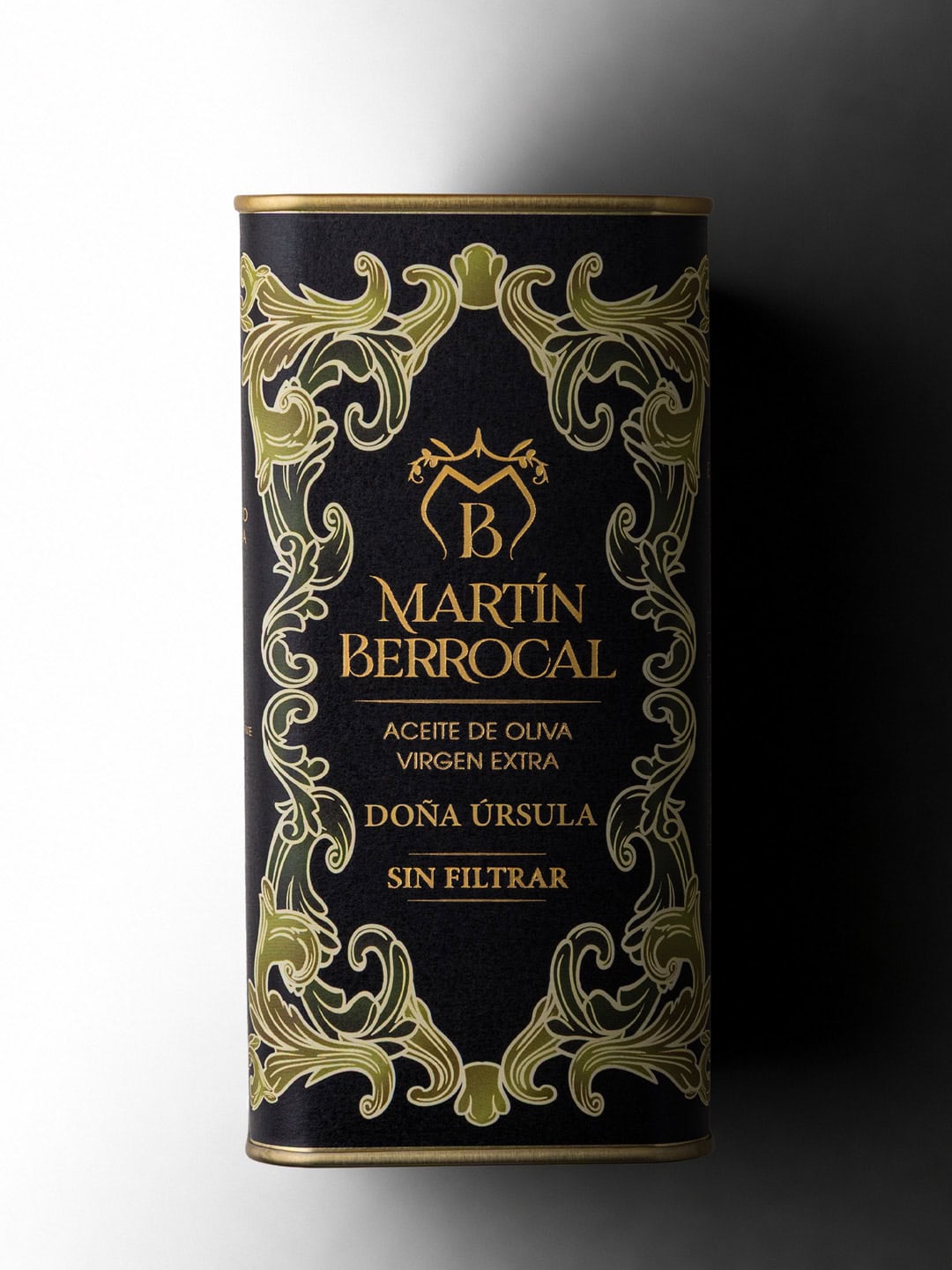 Lata de 500 ml de aceite de oliva virgen extra Doña Úrsula sin filtrar de Martín Berrocal