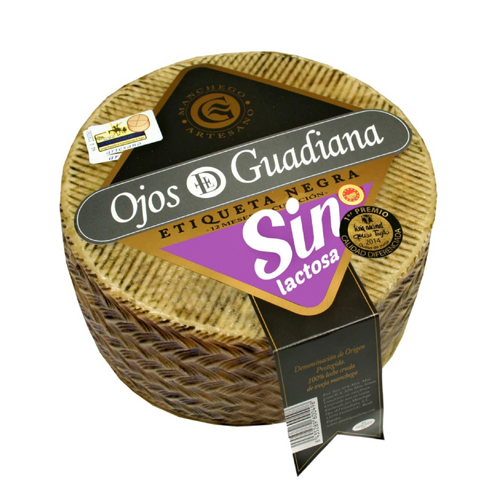 Queso Manchego Etiqueta Negra 12 Meses sin Lactosa – Ojos del Guadiana